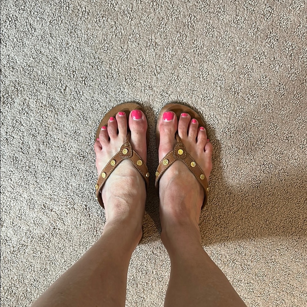 Tory Burch Brown and Gold Women's Sandals